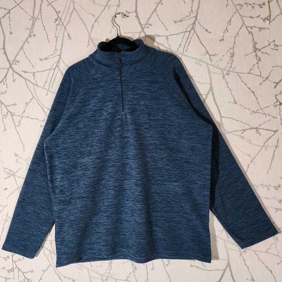 Mountain Warehouse Blue Green Spacedye Fleece Quarter Zip Sweatshirt - Picture 1 of 4